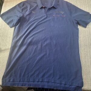 Houston Astros Shirt Mens Large Blue MLB Baseball Nike Dri-FIT Polo Authentic